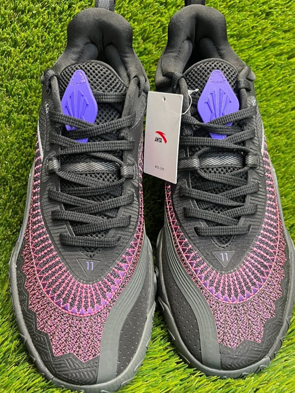 Anta Kai 1 Team Mens Size 10 Pink Black Blue Athletic Basketball Shoes Sneakers - Picture 5 of 10